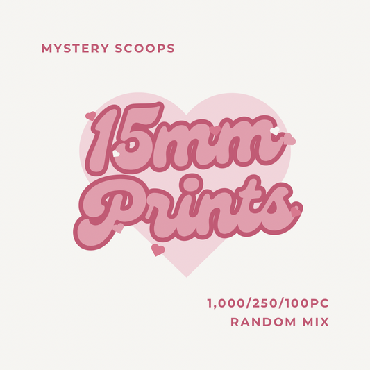 BULK Mystery 15mm Prints 1,000pc / 250pc / 100pc